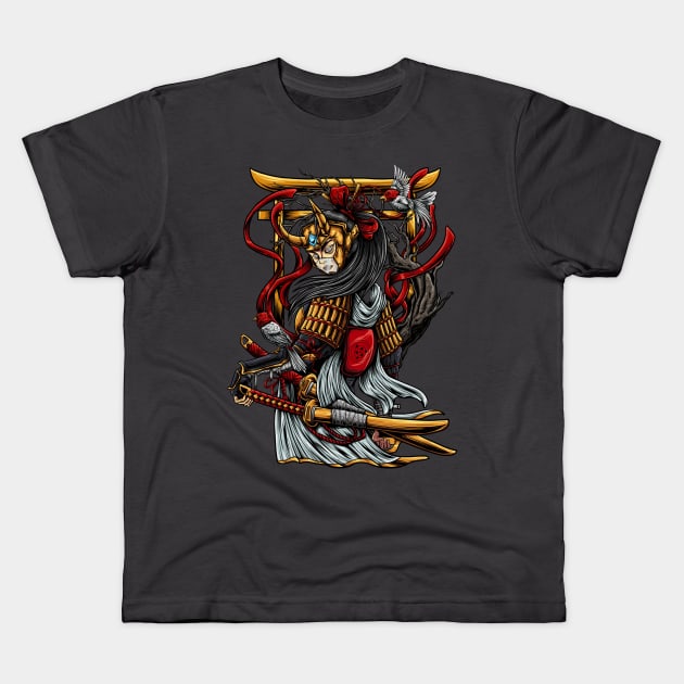 Female Assassin Kids T-Shirt by Necropolis by Night